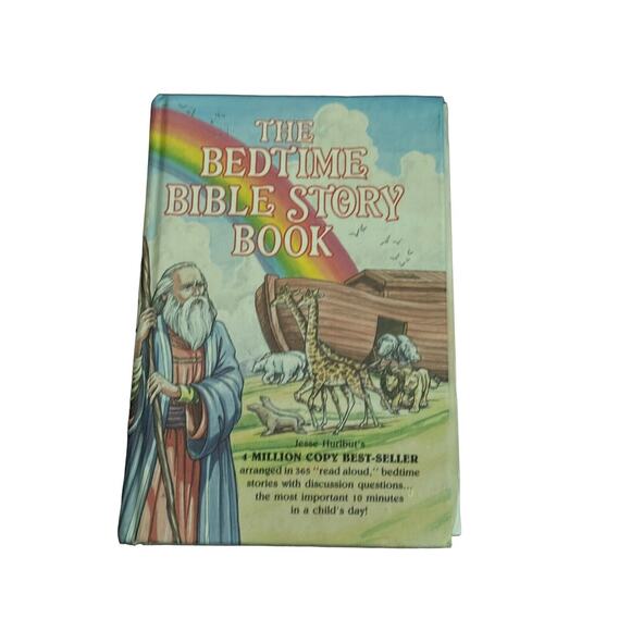 Bedtime Bible Story Book VTG 1989 HC Kids Jesse L. Hurlbut 365 Days READ NOTE - Picture 1 of 8